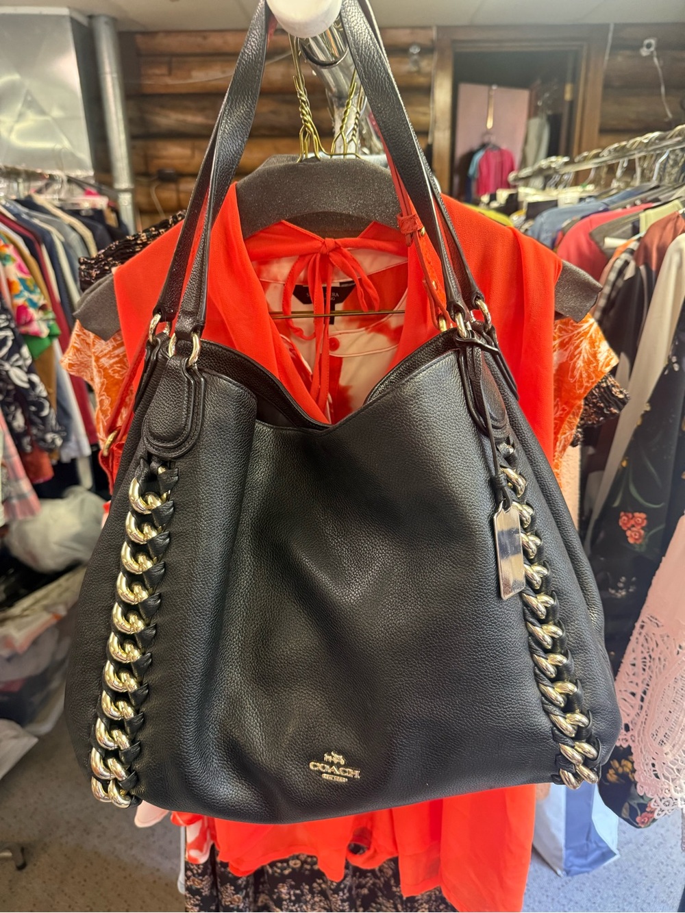 🖤GUC Coach Black Leather Shoulder Bag - Picture 2 of 15
